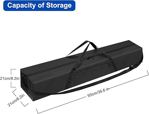 Miniatura 2 de Funda de transporte para trípode, bolsa de trípode Oxford 600D de 36 pulgadas con correas para el hombro y asas duales, cremalleras completas para