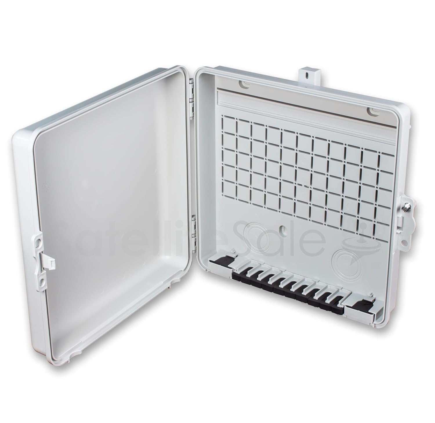 SatelliteSale Weatherproof Junction Box Heavy Duty Enclosure 12x12x3 Inches UV-Rated Thermoplastic Alloy Made in USA