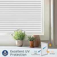 Vista 5 de rabbitgoo Película de privacidad para ventana, película de vidrio esmerilado para baño, adhesivo estático no adhesivo extraíble para puerta