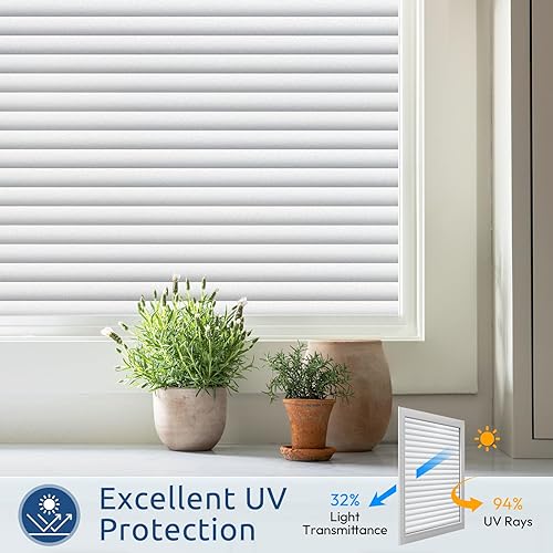 Miniatura 5 de rabbitgoo Película de privacidad para ventana, película de vidrio esmerilado para baño, adhesivo estático no adhesivo extraíble para puerta de