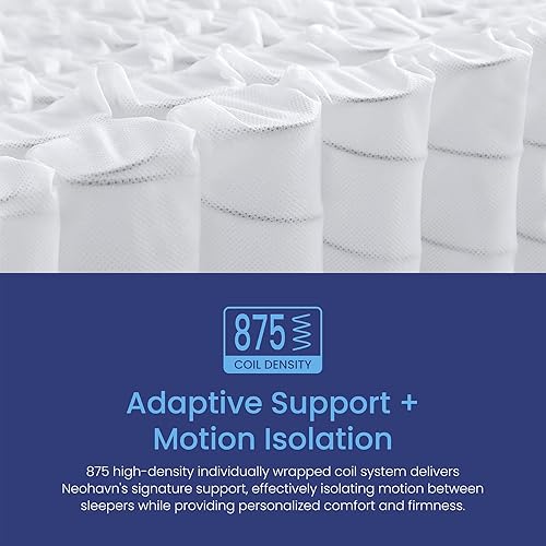 Vista 4 de Colchón individual XL, colchón híbrido de espuma viscoelástica de gel refrescante de 12 pulgadas para un sueño nocturno fresco, soporte Ergo de 5