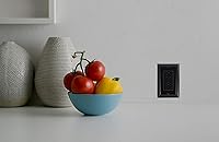 Vista 6 de Henne Bery Sunken Pearls - Placa de interruptor/placa de pared y cubierta de salida (decorador individual, 2 unidades, negro mate)