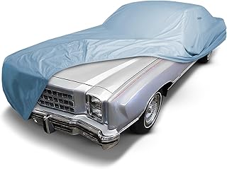 iCarCover Premium Car Cover for 1973-1977 Chevy Monte Carlo Heavy Duty Waterproof All-Weather Automobiles Custom Fit Indoor Outdoor UV Snow Protection Covers with Straps and Bag