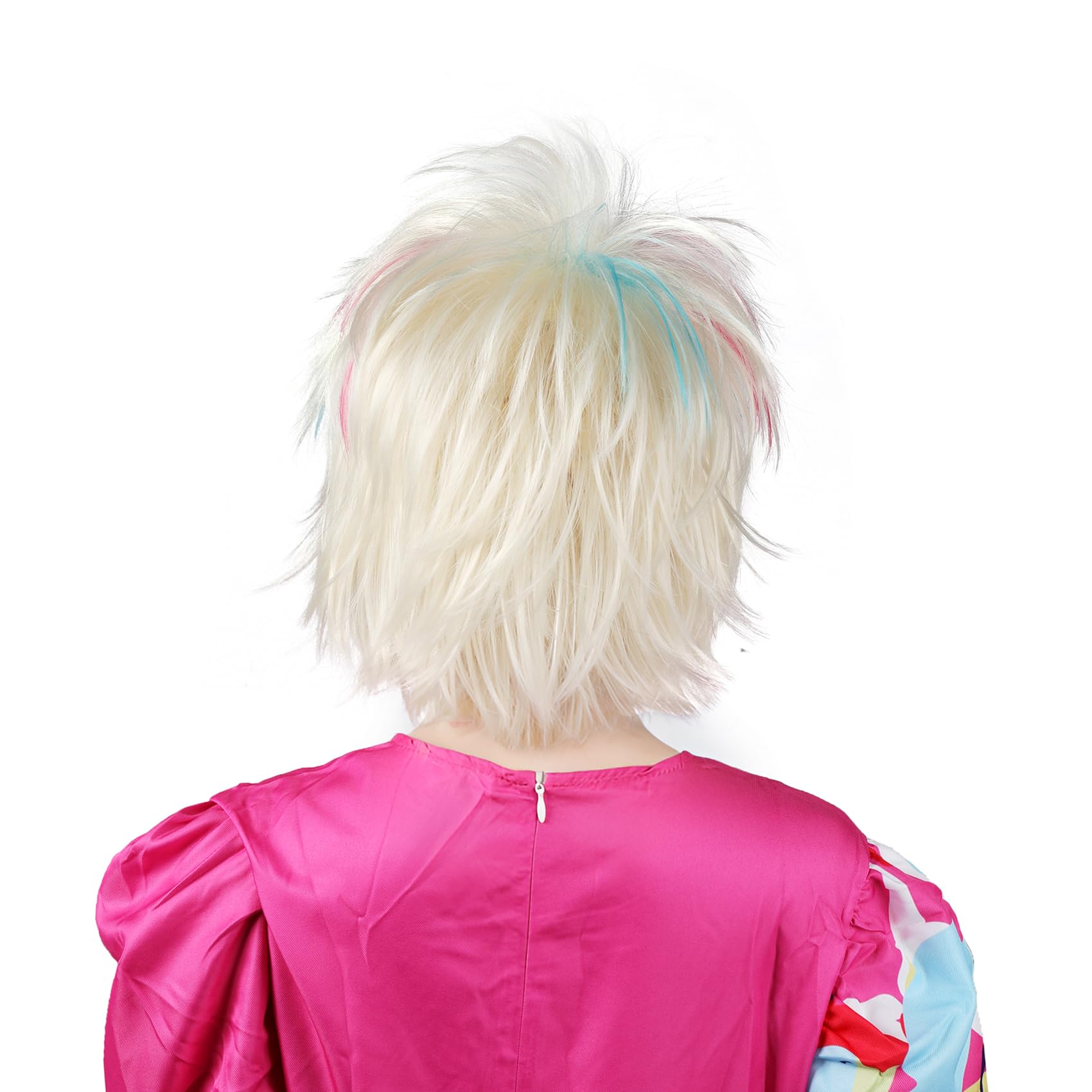 Kurze blonde Perücke für Cosplay, seltsame Perücke, Halloween-Kostüm für Erwachsene, Perücken für Frauen
