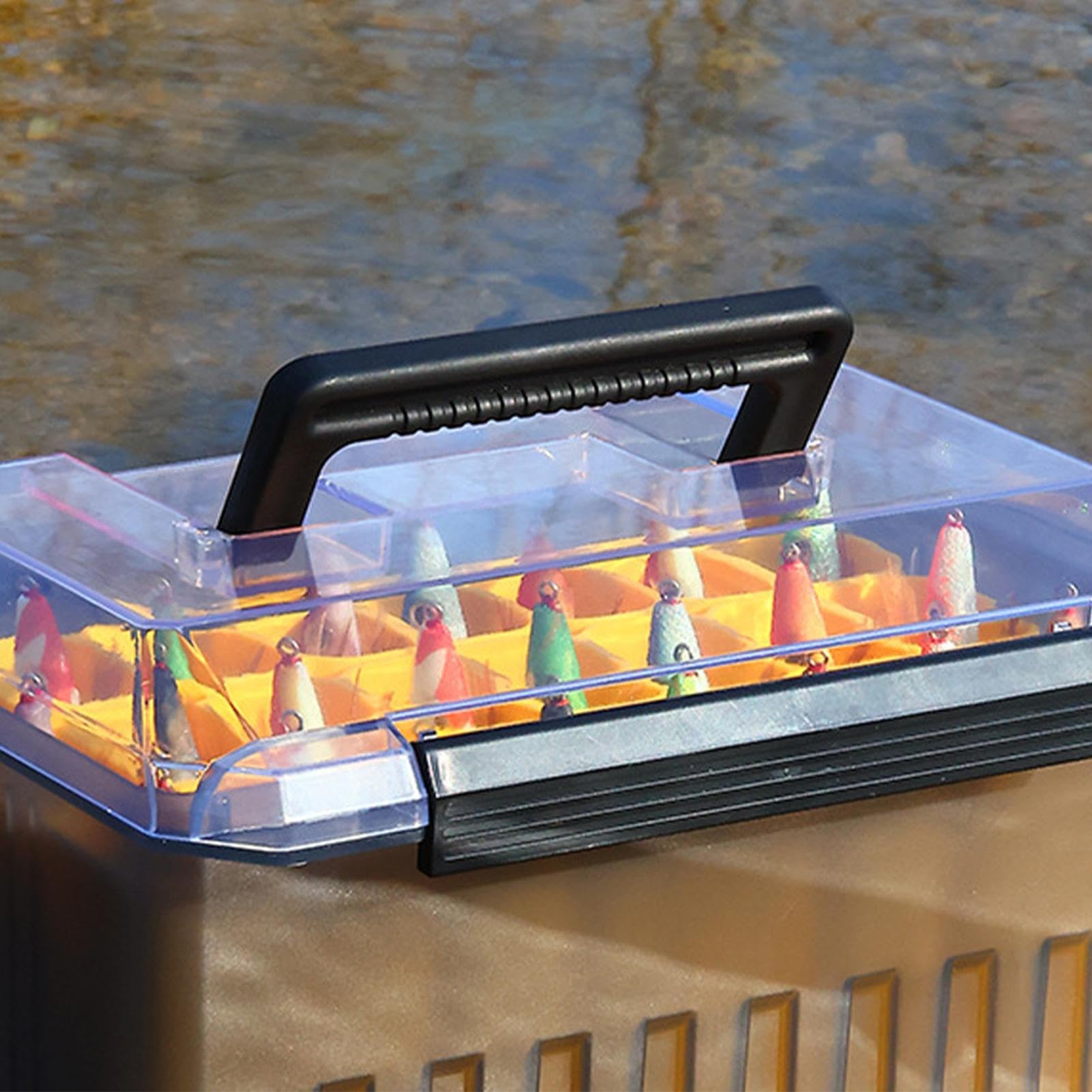 Cebo Organizador Pesca | de almacenamiento portátil con transparente