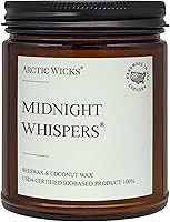 Vista 4 de Arctic Wicks - Velas perfumadas de cera de abeja y coco, 9 onzas, ámbar, rústicas, no tóxicas, de combustión limpia, 100% certificada por USDA, a