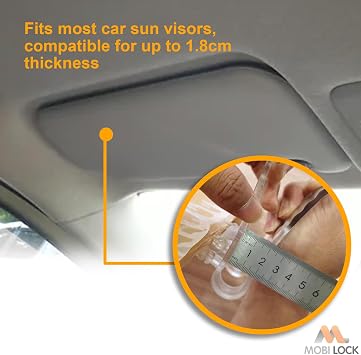 Car Sun Visor (Pack of 2), Tac Extension, 2 in 1 for Day and Night Anti-Glare, Anti Dazzle and Anti UV HD Automobile Windshield Visor by Mobi Lock