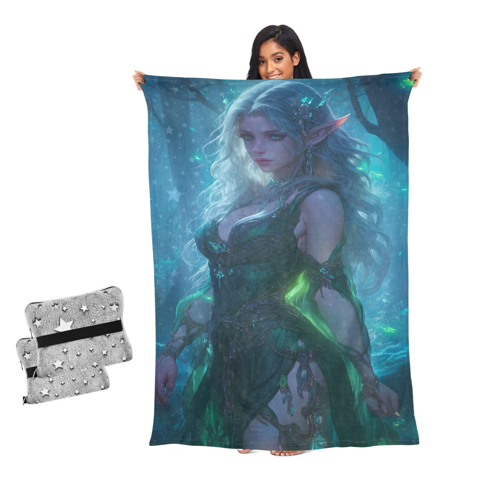 Manta para sofá de elfa fantástica como regalo original para hombres y mujeres