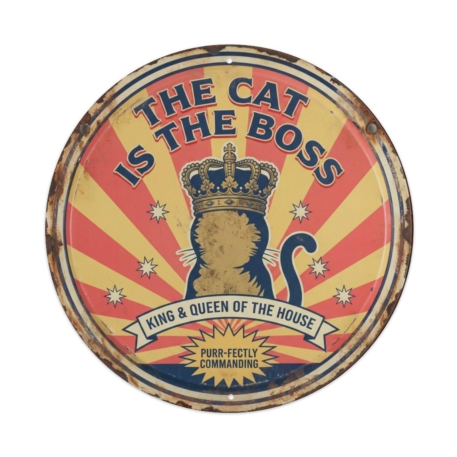 Cat Boss Metal Tin Sign Plaque
