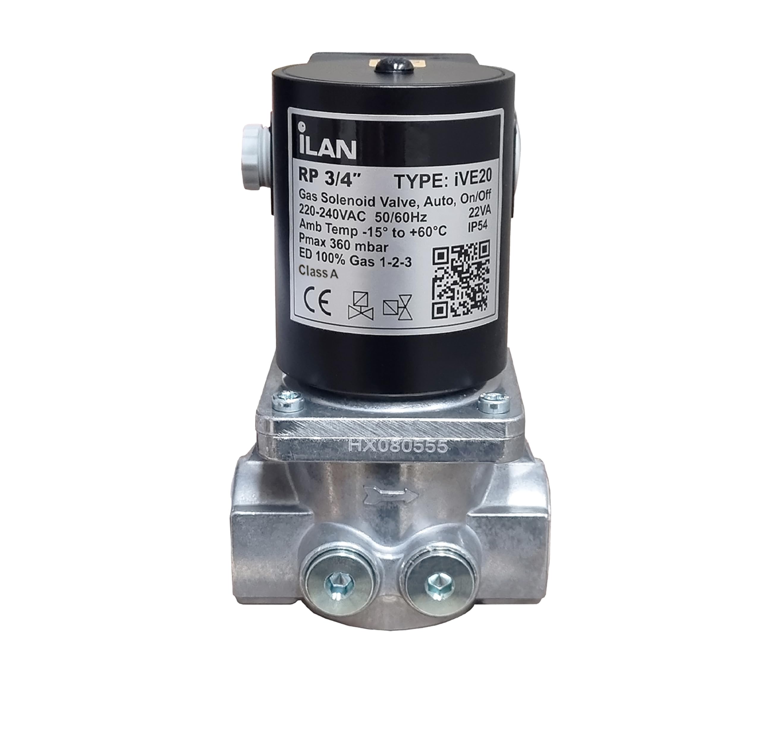 iLAN Gas-Sicherheitsabschaltung, Gassteuerung, Gas-Sicherheitskit, Gas-Interlock-System-Kit inkl. Magnetventil 3/4" (22 mm)