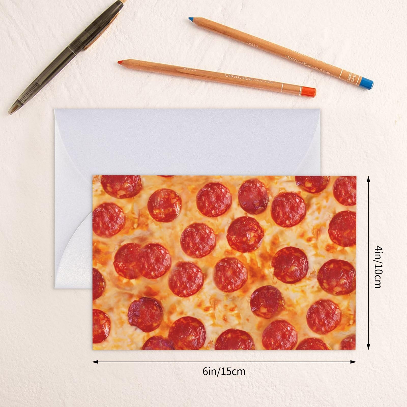 Biglietto Compleanno Italiano Con Pizza E Palloncini - Buon Compleanno, Con Busta, Formato DIN A6 - 3