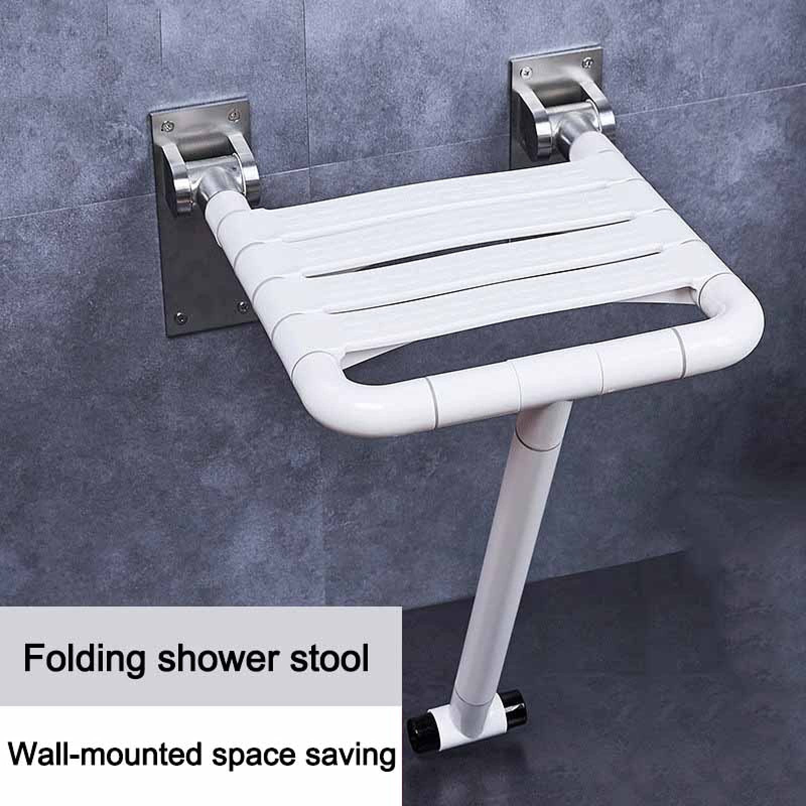 Silla de Ducha abatible para Personas Mayores, Asiento de Ducha soporta hasta 300 kg Montaje en Pared para Personas Mayores, Ancianos, discapacitados, lesionados