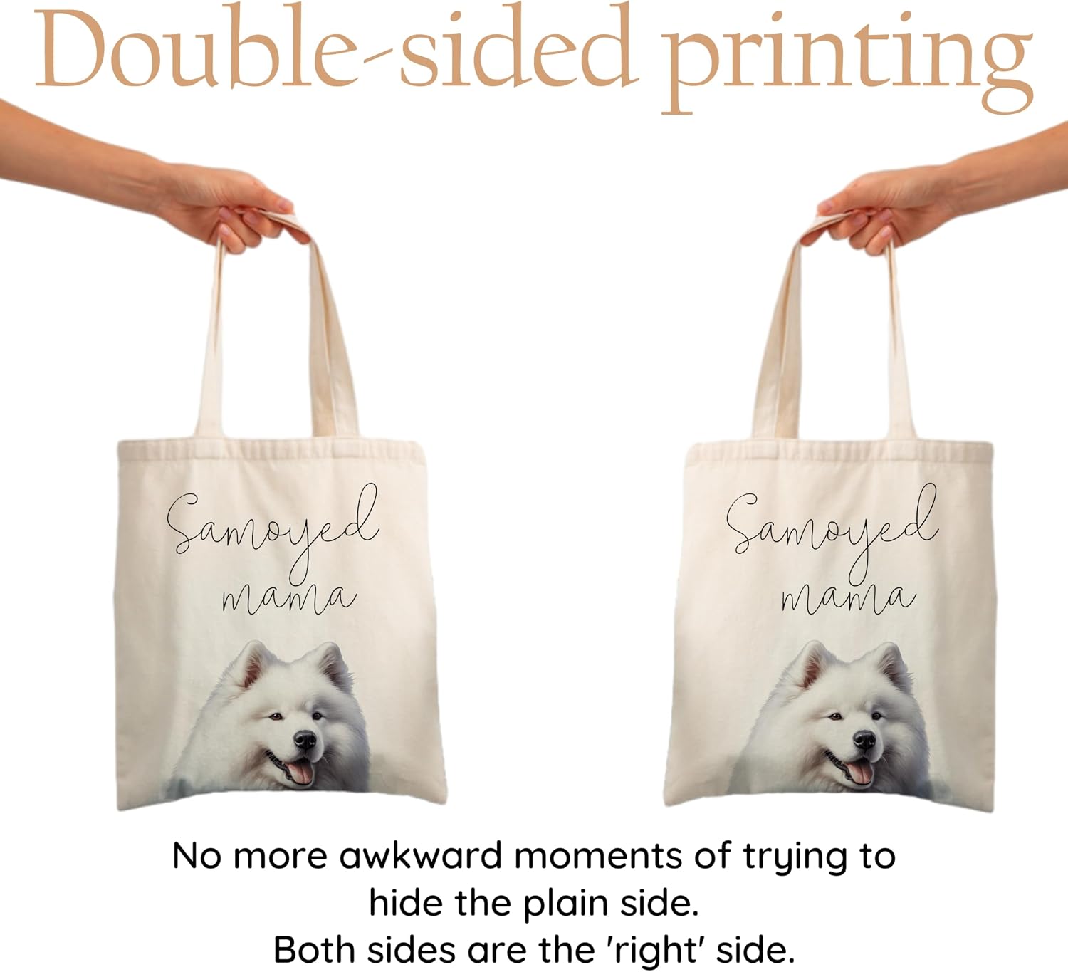 Dog Mama Tote Bag – Cute Dog Lover Canvas Bag, Reusable Shopping Shoulder Bag for Women, Pet Mom Gift, image 4