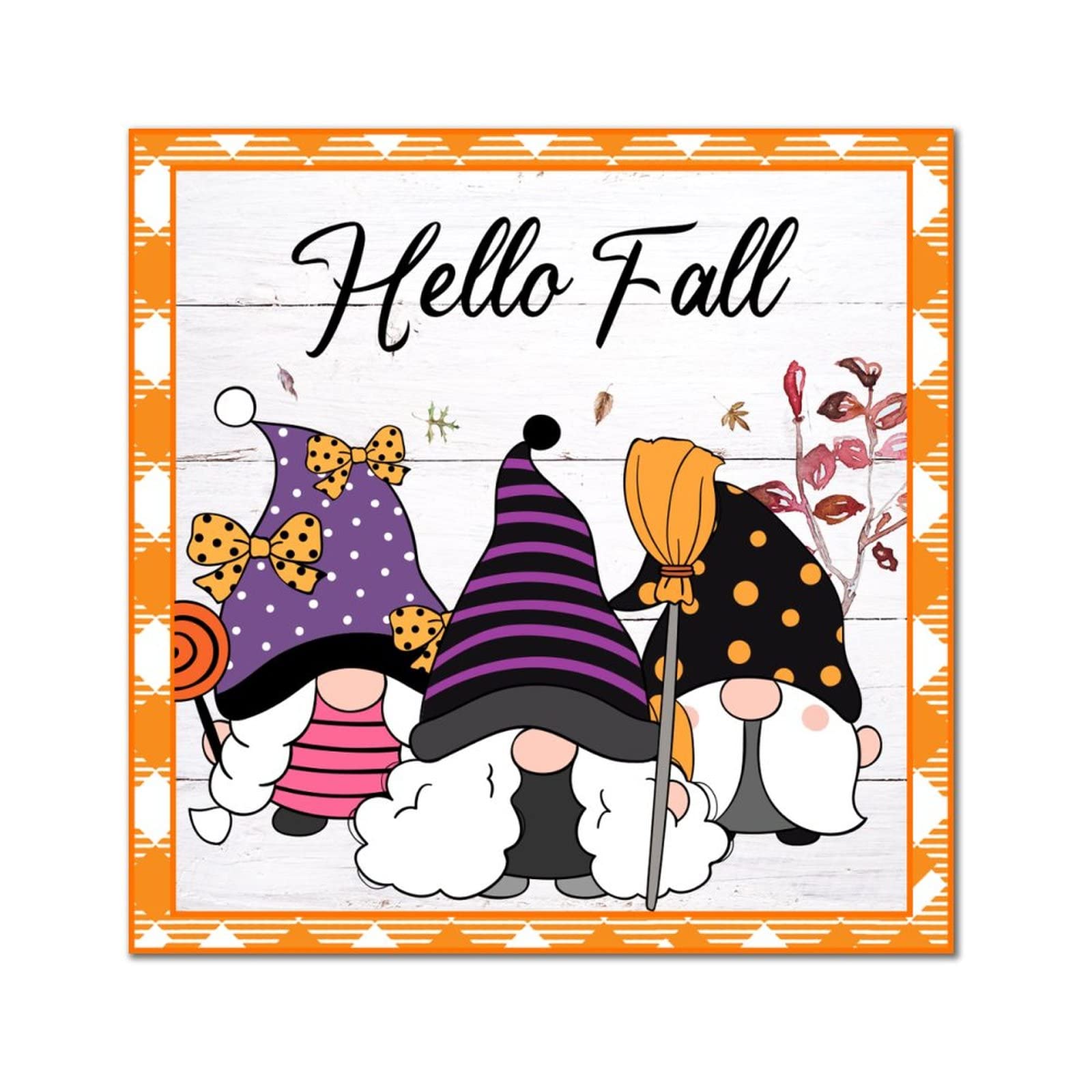 Plaque murale en bois Hello Fall pour une cuisine ou entrée cosy