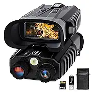 Night Vision Goggles,Pozifu 4K Night Vision Binoculars with 3.2" HD Screen,8X Digital Zoom,64GB TF Card,5200mAh Battery for Hunting,Camping & Security
