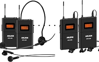 ANLEON 902mhz-927mhz Wireless Tour Guide System Translation Headset Systems MTG-100 (1 Transmitter and 70 Receivers)