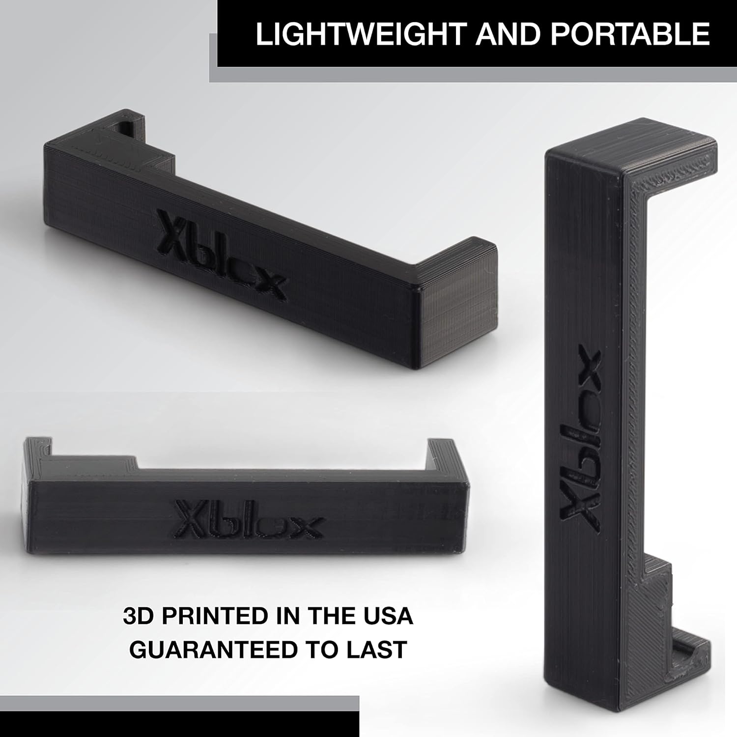 Xblox Adjustable Space-Saving Xbox One S Stand, Black, 3D Printed in the USA