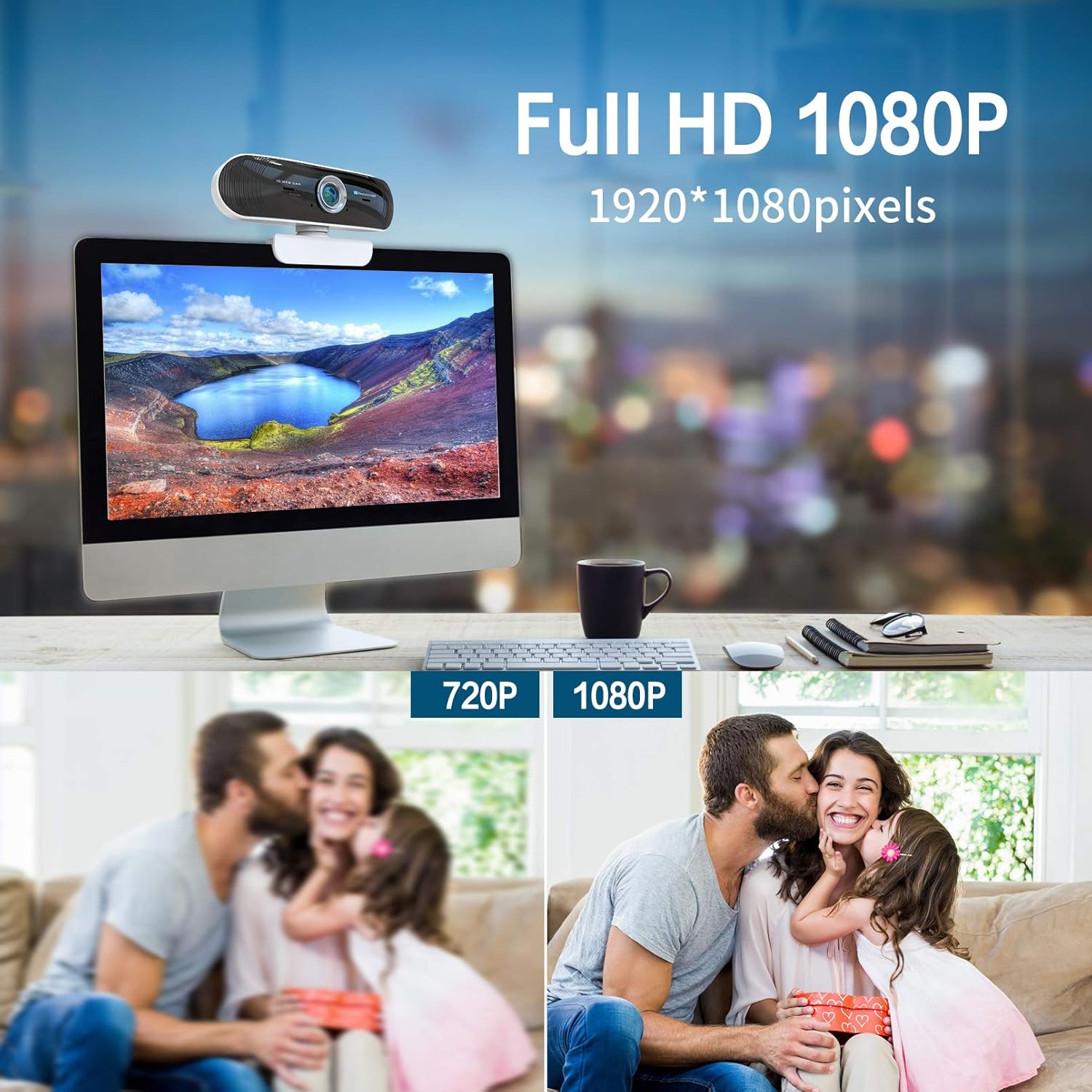 Buy 1 get 1 Webcam with Microphone for Desktop,HD1080P H.264 Video PC Laptop USB Webcam, Plug and Play Web Camera, Widescreen Computer Streaming Camera for Video Call, Conference, Recording, Online Classes Product Deal Webcam with Microphone for Desktop,HD1080P H.264 Video PC Laptop USB Webcam, Plug and Play Web Camera, Widescreen Computer Streaming Camera for Video Call, Conference, Recording, Online Classes