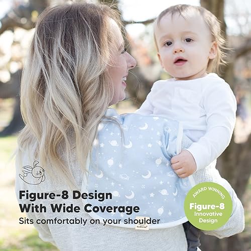 Miniatura 3 de Paquete de 5 paños orgánicos para eructos para bebés niños y niñas, paño ultra absorbente, ropa para eructos, toalla para recién nacidos, trapos