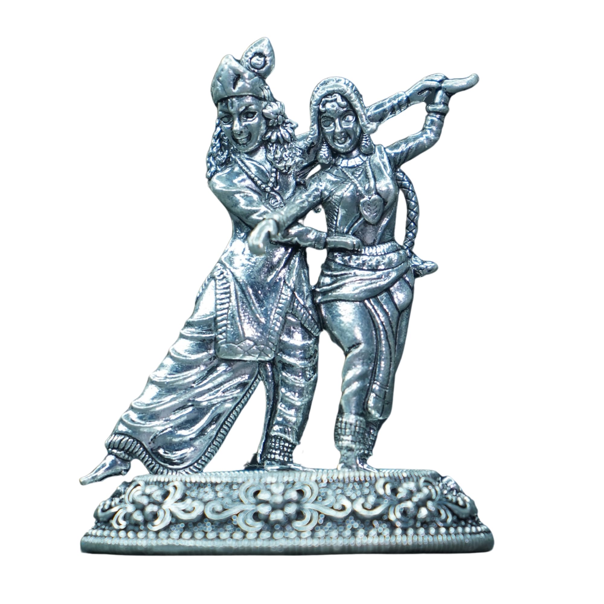 Pure Silver Antique Radha Krishna 72.96g