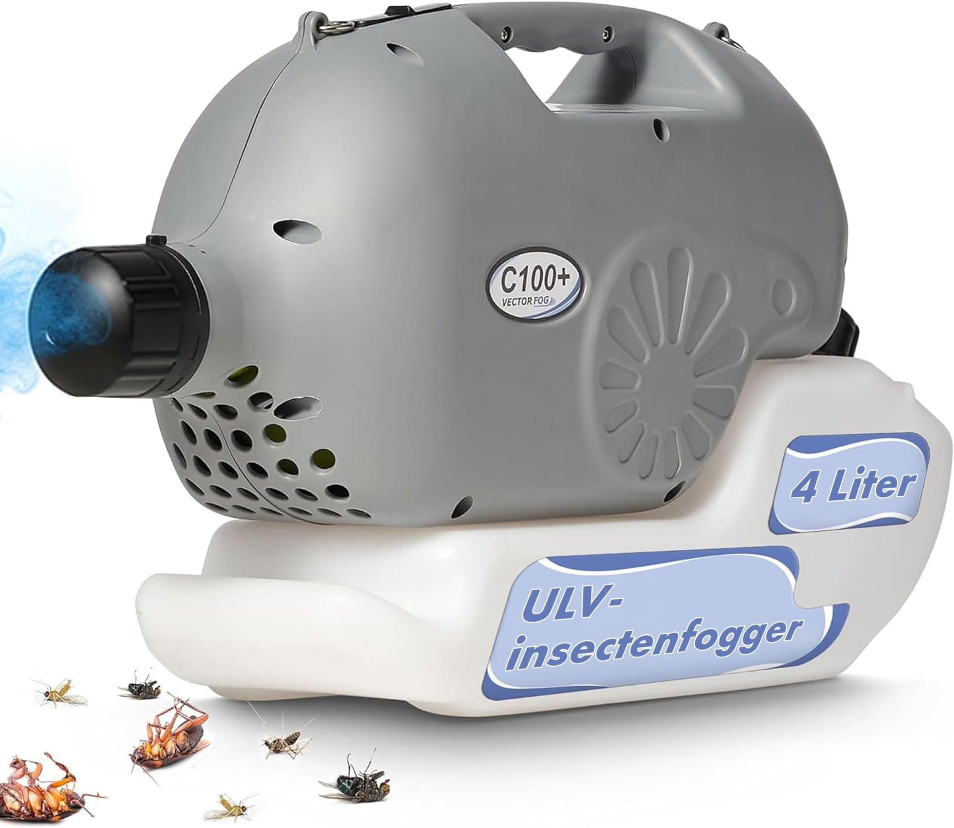 C100 Plus Mosquito Fogger Machine, Bug Fogger, Mosquito Sprayer, Mist Blower, ULV Cold, 26 Ft Spray, 1250W Samsung Motor, Adjustable 5-50 Micron, Tick, Bee, Outdoor Fogger 110V