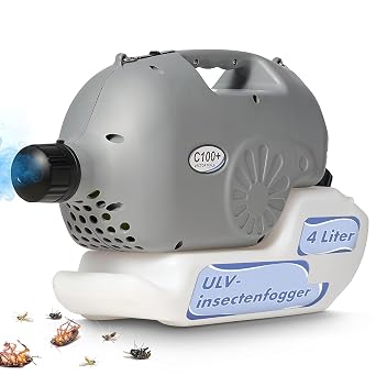 C100 Plus Mosquito Fogger Machine, Bug Fogger, Mosquito Sprayer, Mist Blower, ULV Cold, 26 Ft Spray, 1250W Samsung Motor, Adjustable 5-50 Micron, Tick, Bee, Outdoor Fogger 110V