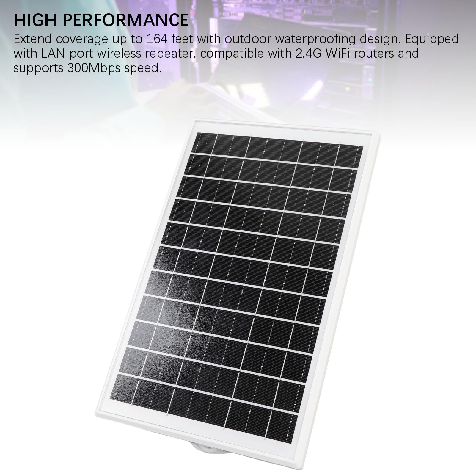 Solar Angetriebener Outdoor 4G LTE -Modemrouter, Solar WiFi Extender, 164 Fuß Reichweite, 15W und 25600 MAh Batterie, IP66 Water Proof für Camping, Wohnmobile und Outdoor