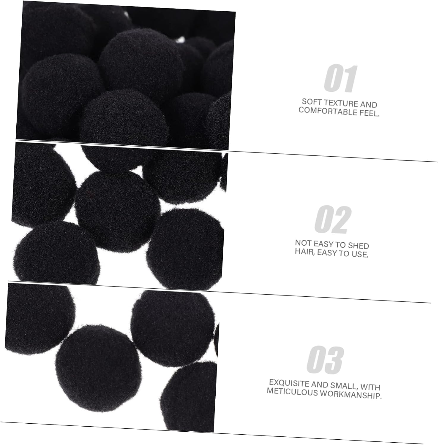 CORHAD 500pcs Fluffy Pom Pom Balls Kit Fuzzy Balls for DIY Hat and Clothing Decor Craft Sewing