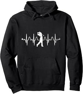 Golfer Golf Player Heartbeat Golf Course Golf Pullover Hoodie