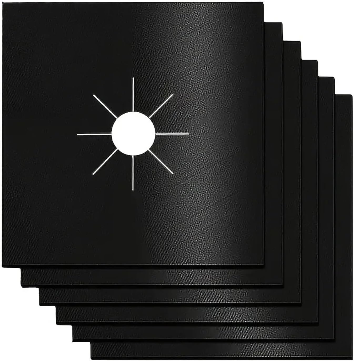 6/10/12 Pack Gas Stove Protector Cookware Cover Liner Cleaning Pad Kitchen Cookware Accessories Reusable Boiler Cover Protector Pad(12pcs black)