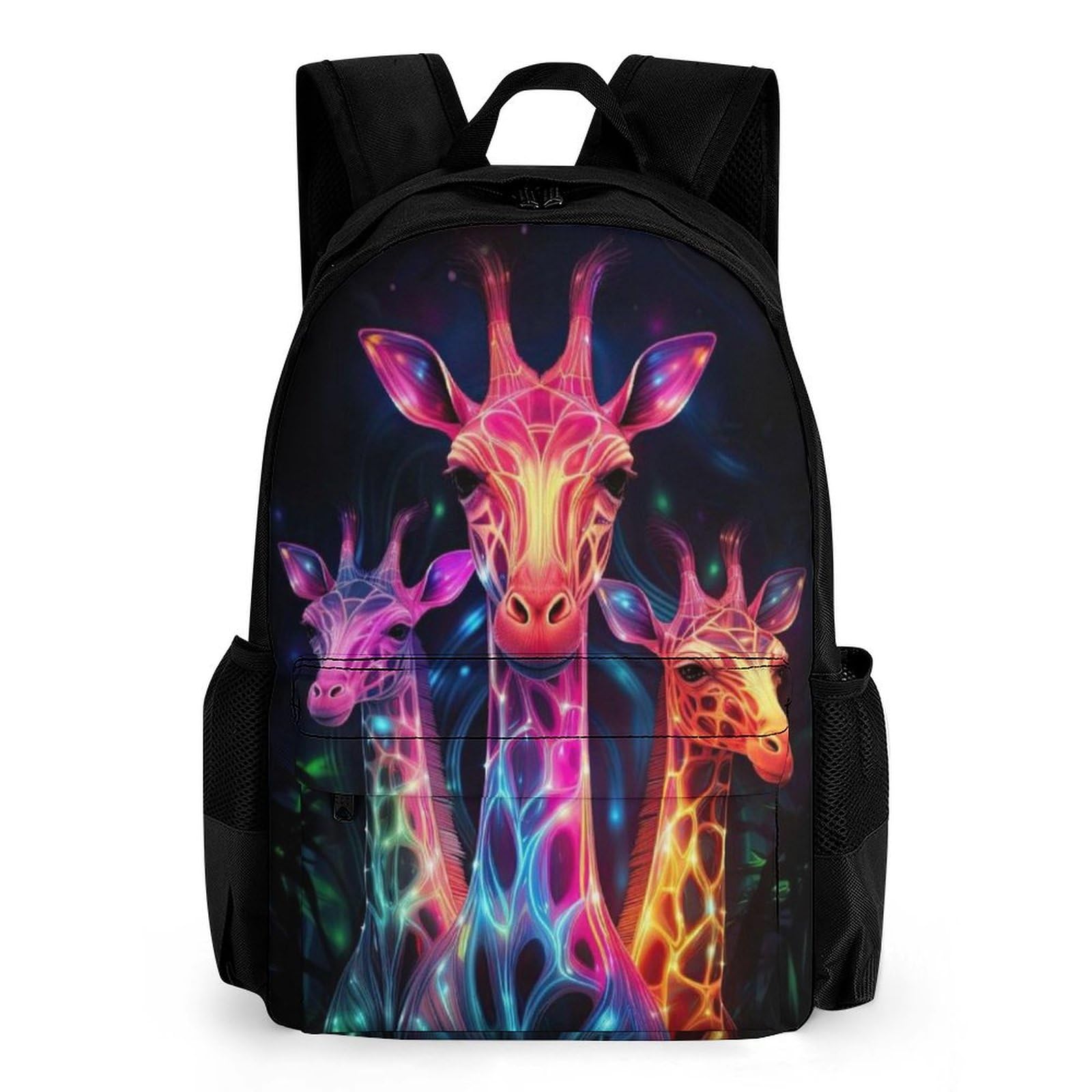 TNFHSOFT Giraffe Backpacks Boys Girls Secondary School Bookbags Animal Backpack for Junior Elementary Rucksack 42x30.5cm