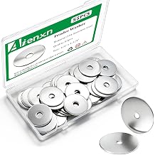 55PCS 1/4" x 1-1/4" Fender Washers, 18-8304 Stainless Steel Washers for Bolts, 1/4" ID x 1-1/4" OD, 0.06 Thick Fender Washer for Screws