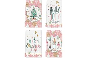 Artoid Mode Merry Pink Christmas Kitchen Towels