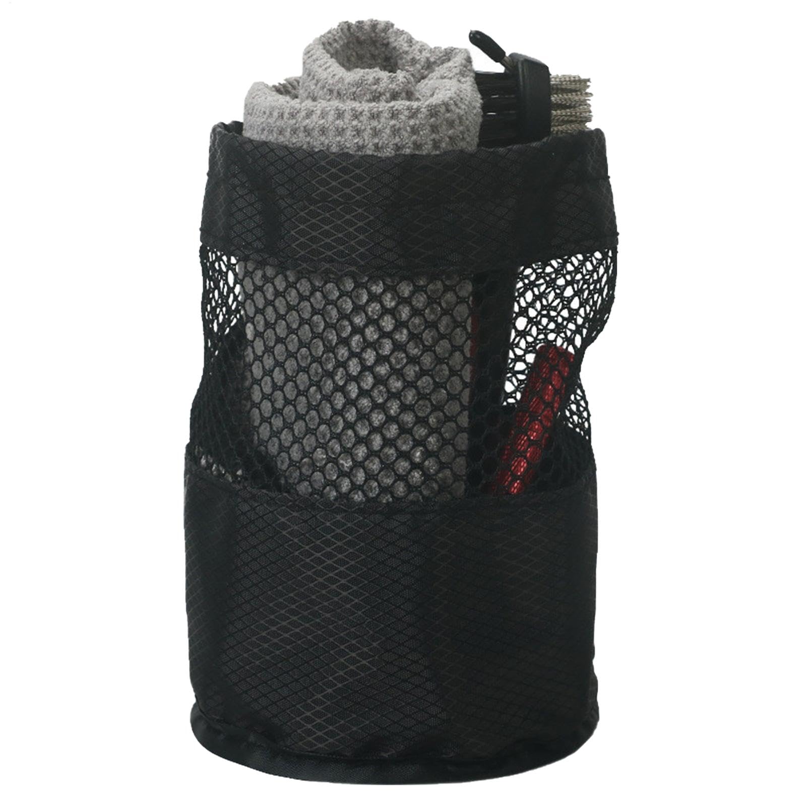 Luckxing Pochette de Transport de Balle de Golf, Sac en Filet pour balles de Golf | Sac en Maille Respirante en Nylon | Sac en Filet Noir, Sac de Rangement Portable pour Practice, Terrain