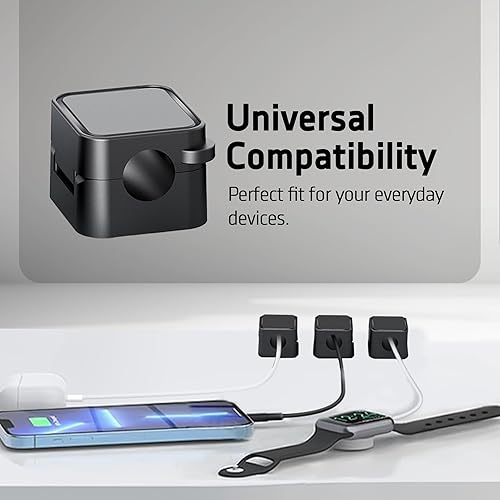 Miniatura 3 de Paquete de 6 organizadores de cables, clip magnético para cables, organizador de cables de escritorio, organizador de cables magnético perfectamente
