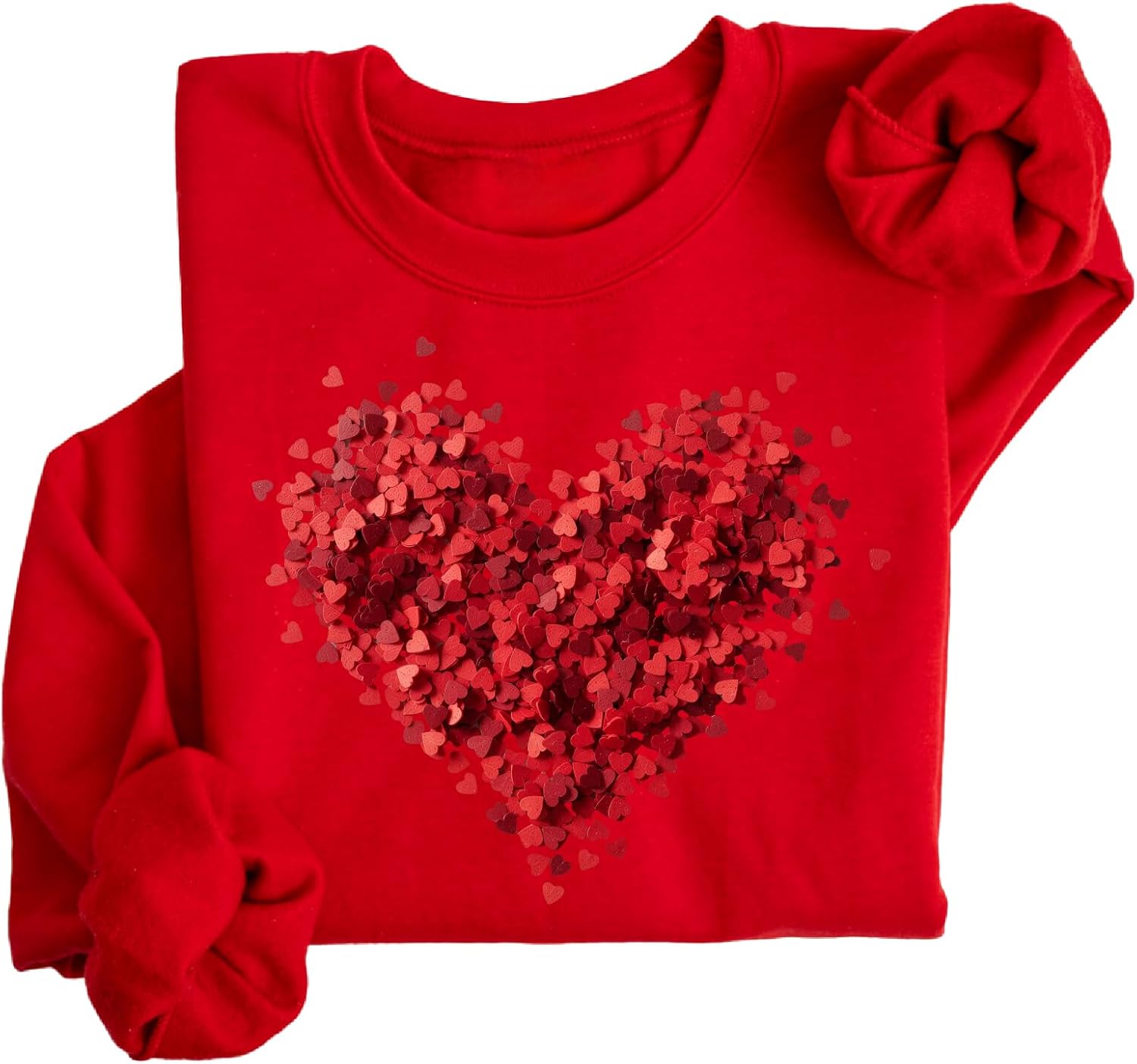 Womens Valentines Heart Sweatshirt, Retro Hearts Teacher Valentine Gift - Image 8