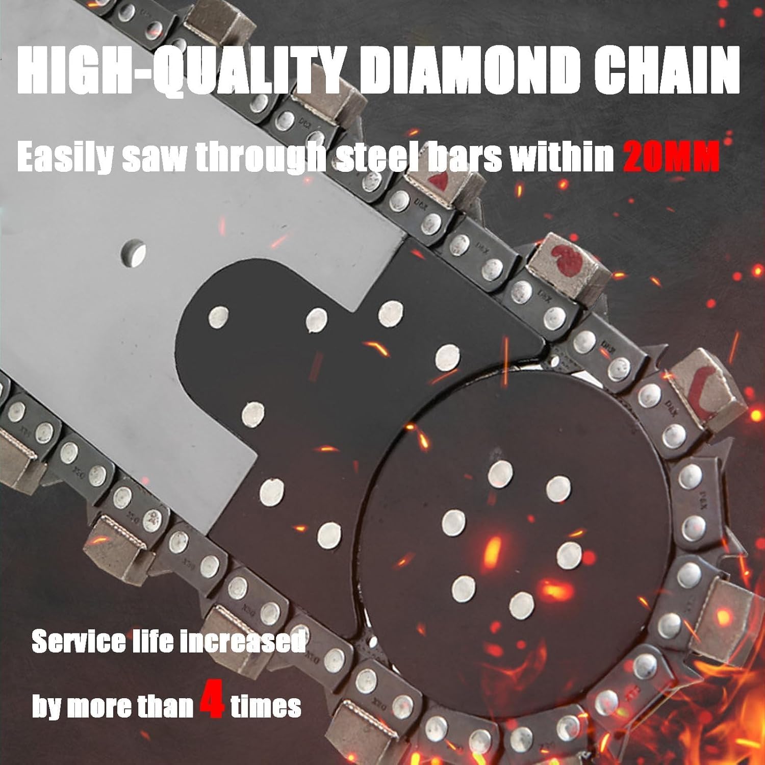 Electric Concrete Chainsaw Wall Cutter Machine, 5800W 6500W Hand Held Concrete Cutting Chain Saw 14"/19" Cutting Depth, Diamond Concrete Chain Saw with Water Supply and Dust Suppression