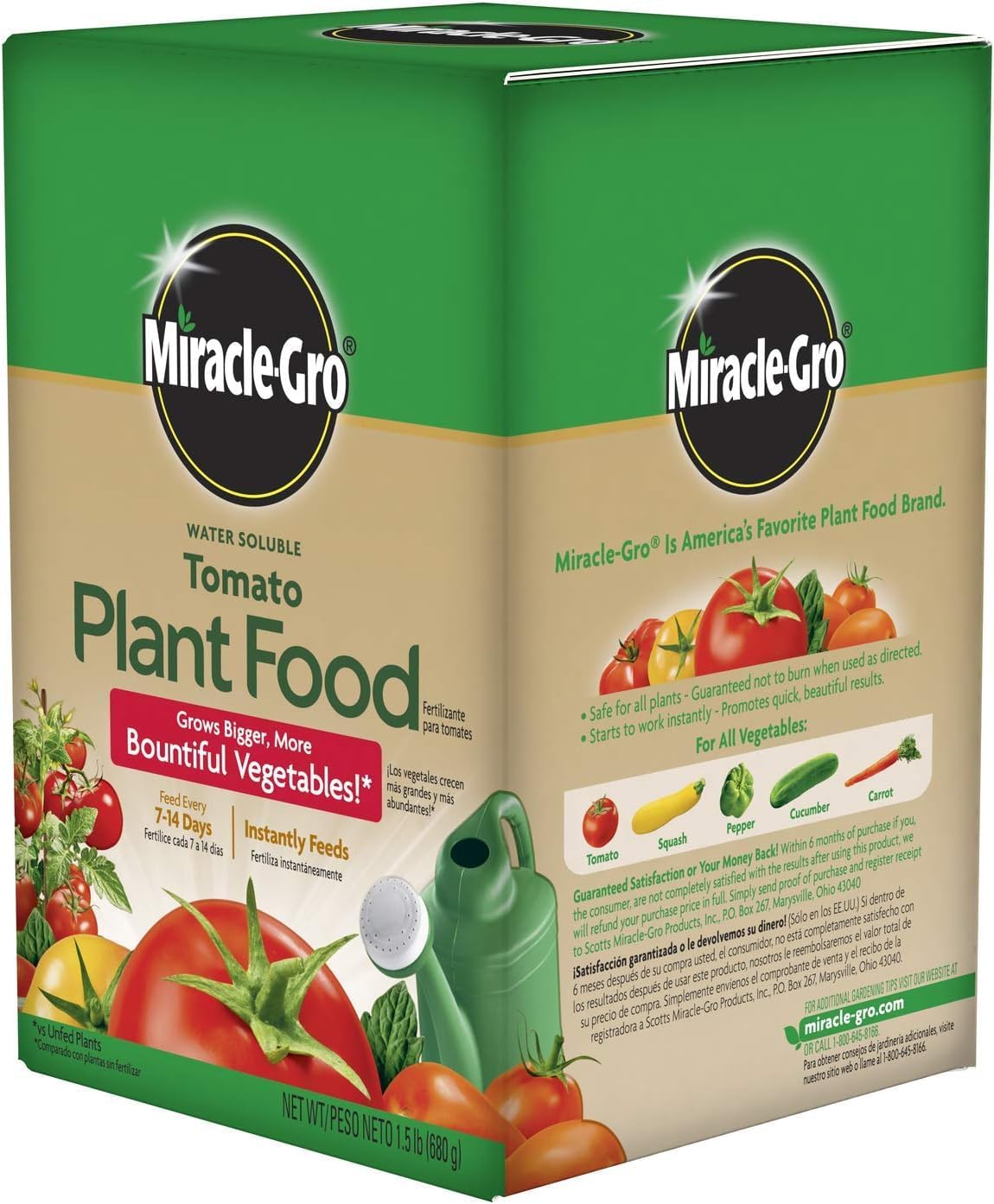 Miracle-GRO 2000422 Plant Food, 1.5-Pound (Tomato Fertilizer), 1.5 lb (Pack of 2)