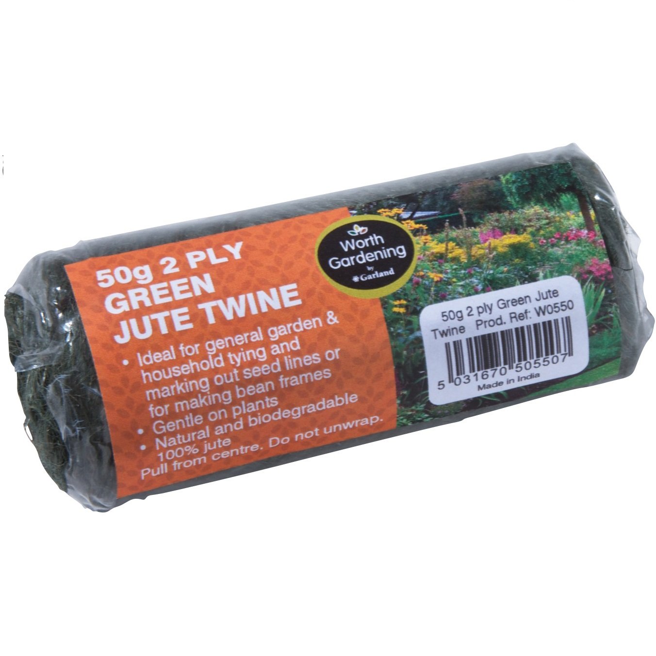 50g 2 Ply Green Jute Twine