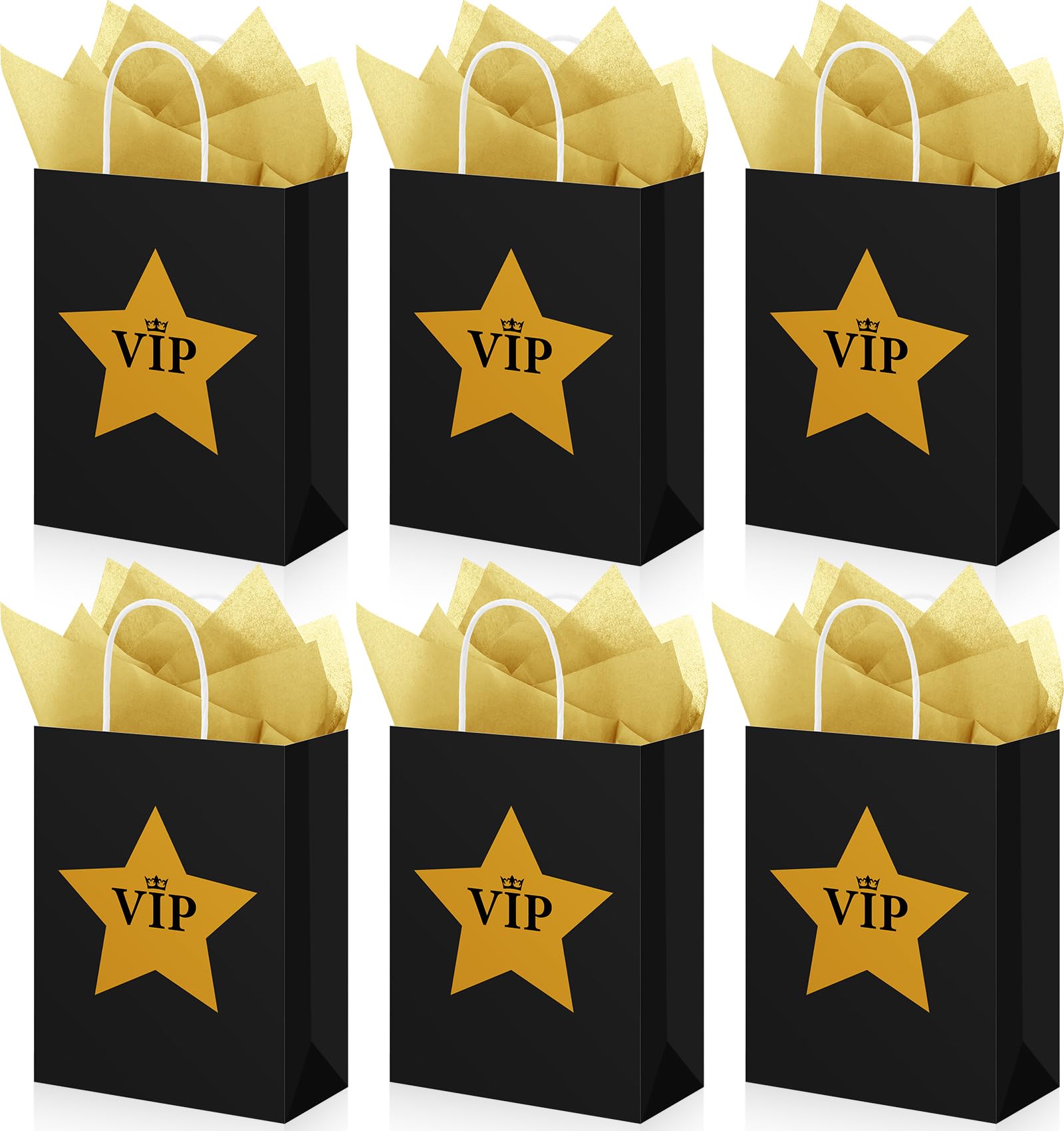 AmazingSpark 36 Stück VIP-Party-Dekorationen, Geschenktüten mit Griffen