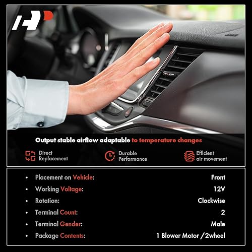 Miniatura 2 de A-Premium Motor soplador de calefactor HVAC A/C con jaula de ventilador compatible con vehículos Volvo - VHD 2001-2009, VN 1998-1999 2004, 2000-2009