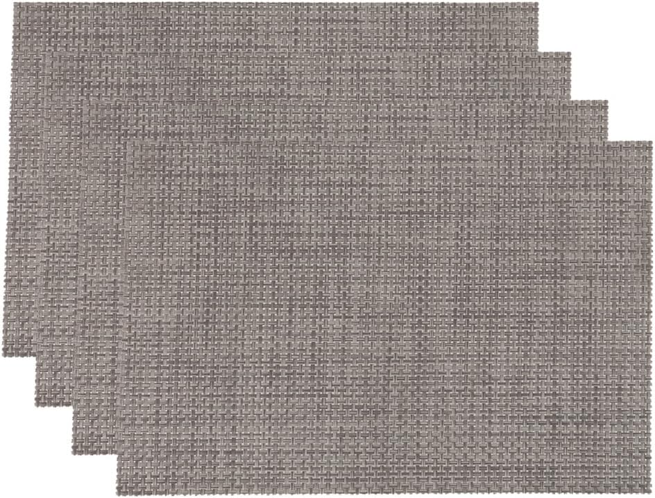 Olibay 4 PCS Longport Woven Vinyl Placemat Home & Kitchen