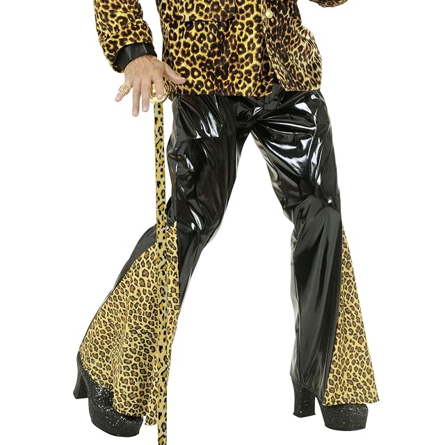 W WIDMANN MILANO Party Fashion - Pantalones acampanados con estampado de leopardo, corista, showman, fiesta…