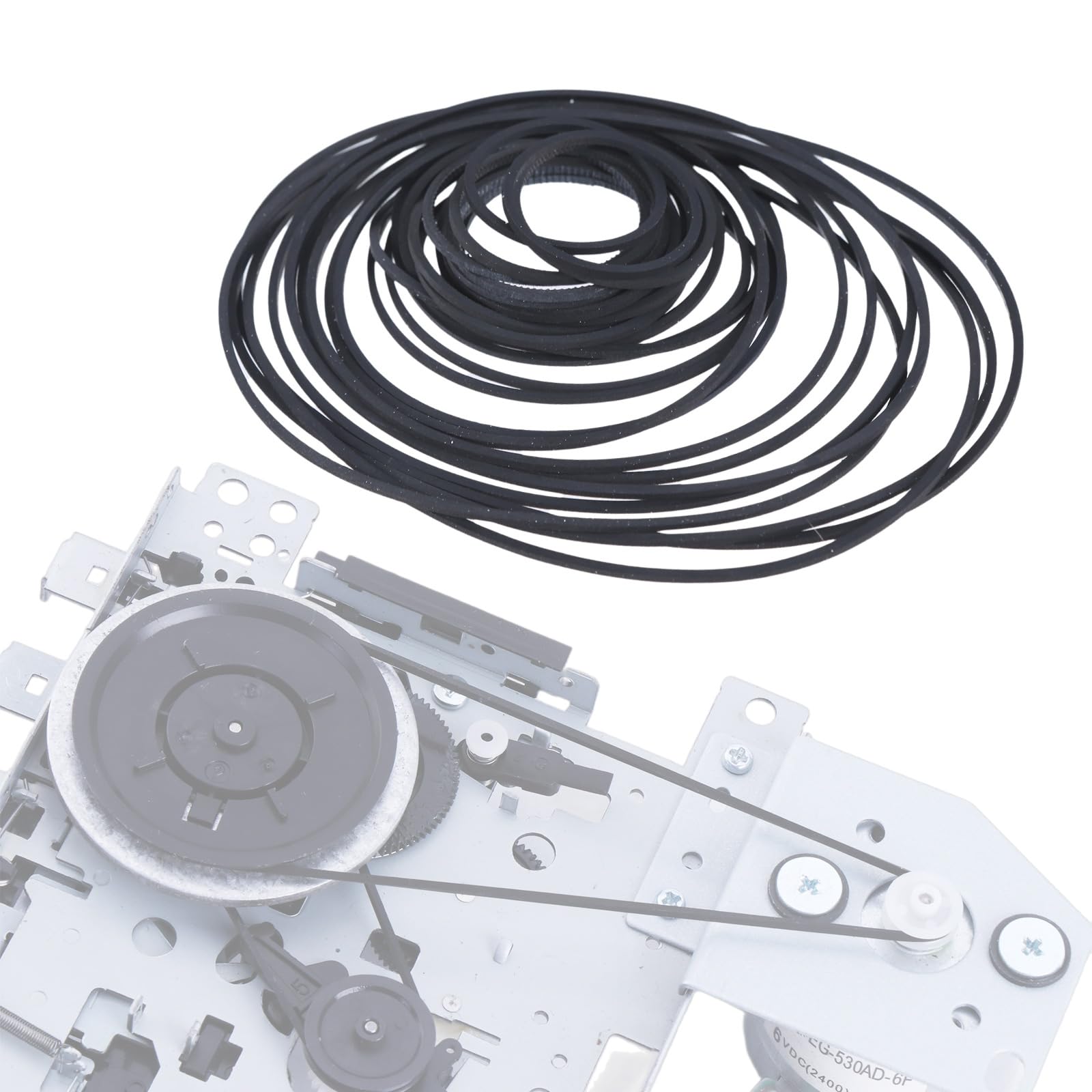 Nastro per cassette da 1 mm, 2 mm, 3 mm, piatto/quadrato, per lettori e videoregistratori, cinghie in gomma per registratori