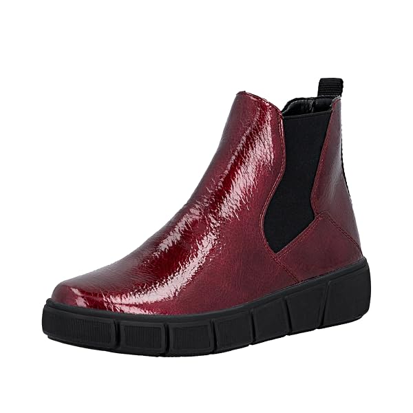 Remonte Donna D1T71 Chelsea Boot, Rosso, 42 EU, Colore: rosso, 42 EU
