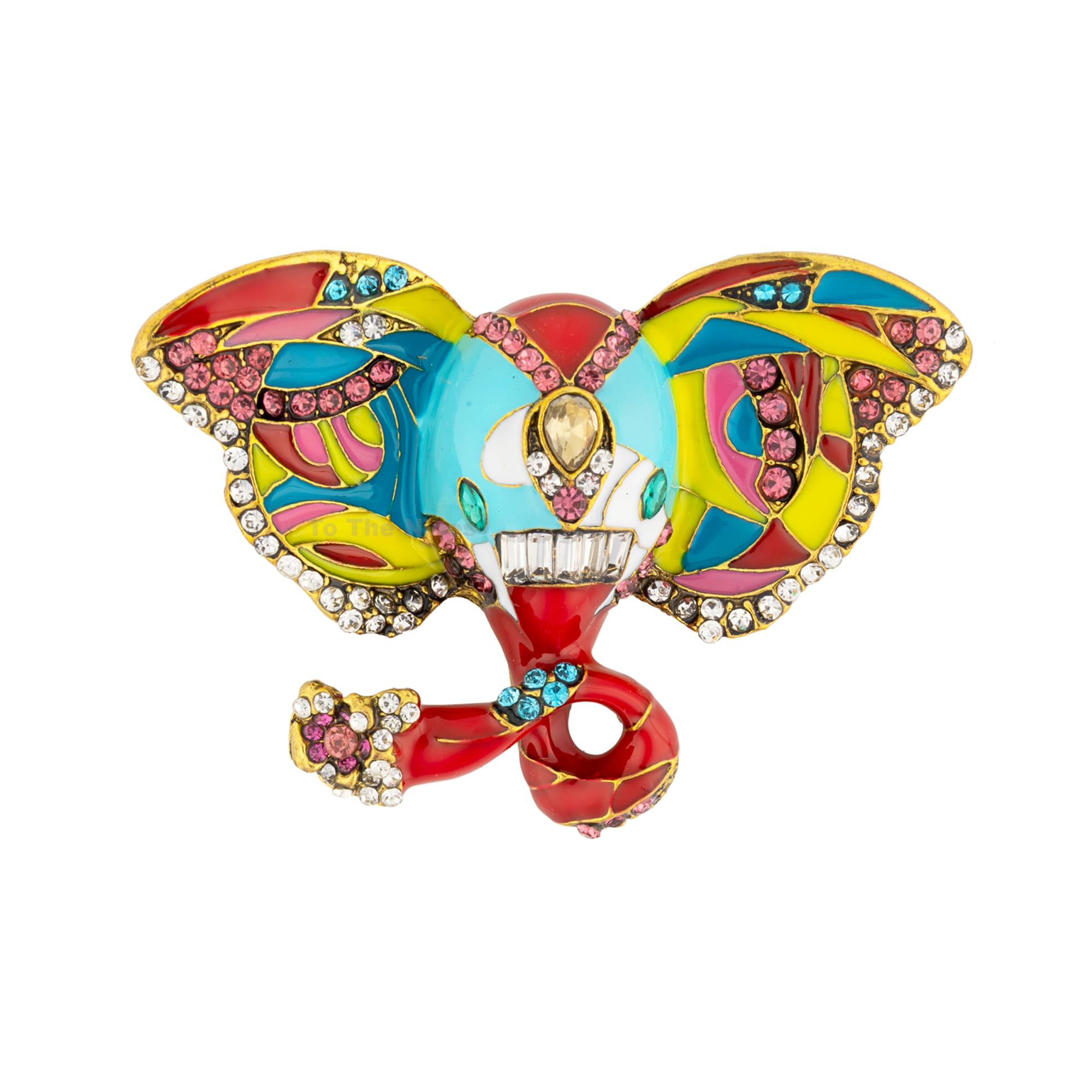 Elephant Face Brooch Lapel Pin-image-43