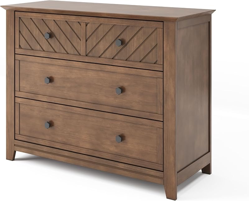 Child Craft Atwood Design 3 Drawer Chest, Kids Dresser for Nursery or Baby Bedroom, Prevent Tipping with Anti-Tip Kit Included, Real Wood and Pine, Big Storage Baby Safe Finish - (Cocoa Bean Brown)