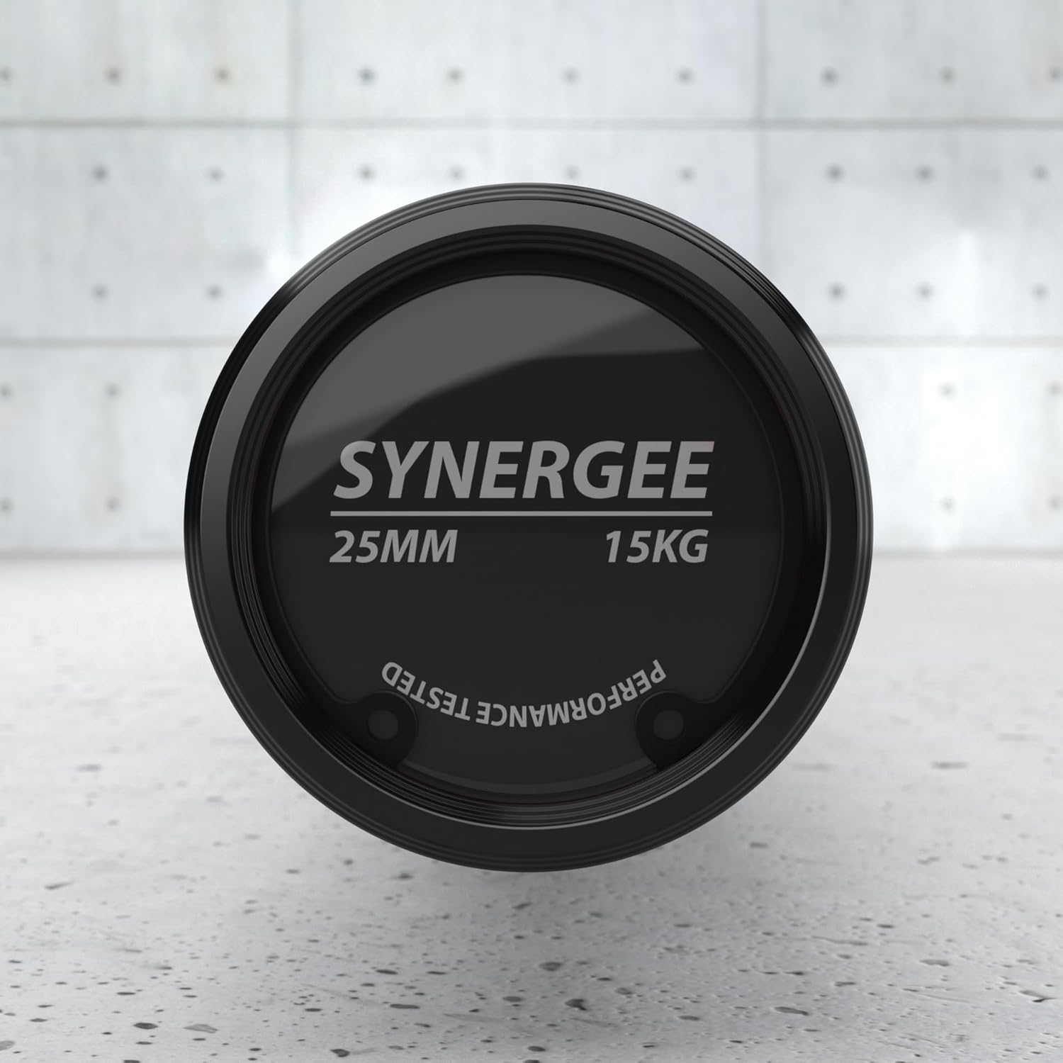 Synergee Games 15kg and 20kg Colored Ceramic Coated Barbells. Rated 1500lbs for Weightlifting and Powerlifting. Black, Red, Grey, Pink