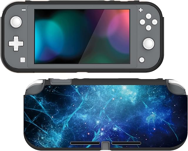 PlayVital Miękkie Etui Ochronny TPU Slim na Switch Lite Konsoli,Obudowy Protective do Switch Lite-Niebieska Mgławica