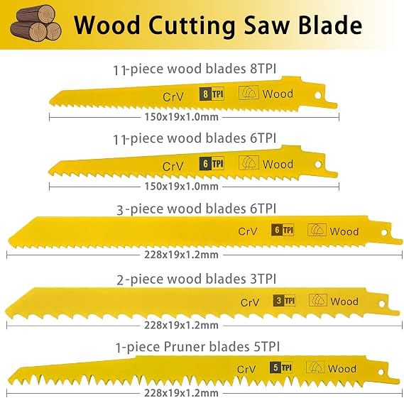 LEILUO 36PCS Reciprocating Saw Blades 116PCS Oscillating Tool Blades